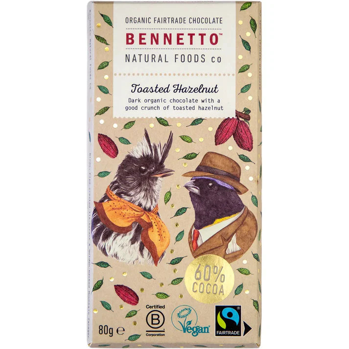 Bennetto Toasted Hazelnut Dark Chocolate