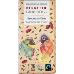 Bennetto Orange & Chilli Dark Chocolate 80gm