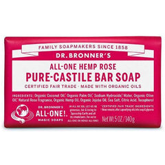 Dr Bronners Castile Bar Soap - Rose - Go Vita Batemans Bay